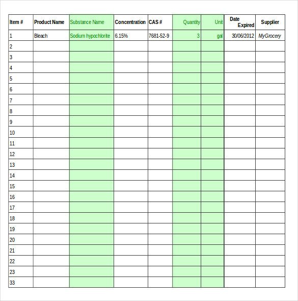 Office Supplies Inventory Template Supply Inventory Template 19 Free Word Excel Pdf