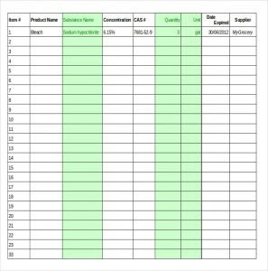 Office Supply Checklist Template Excel Fice Supply Checklist Template Excel