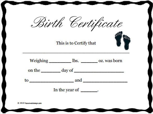 Official Birth Certificate Template Birth Certificate Template 38 Word Pdf Psd Ai