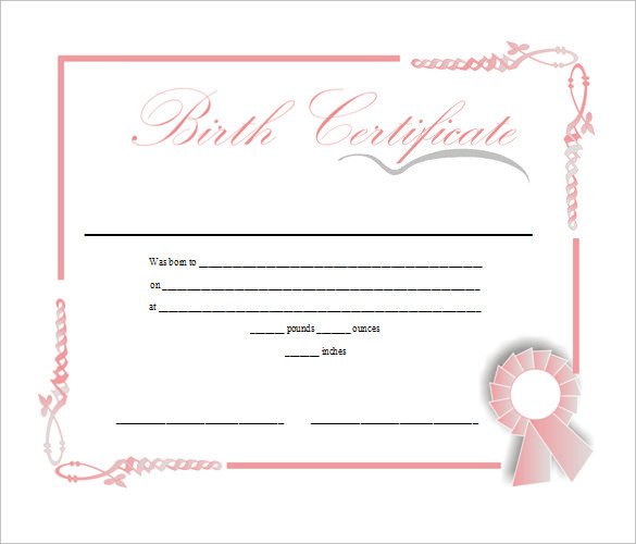 Official Birth Certificate Template Sample Birth Certificate 11 Free Documents In Word Pdf