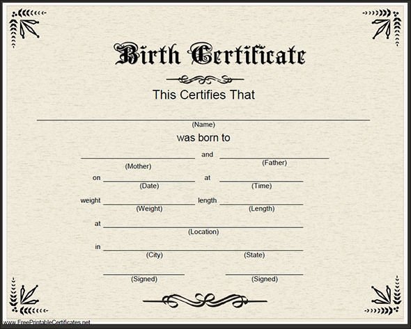 Official Birth Certificate Template Sample Birth Certificate 22 Documents In Word Pdf