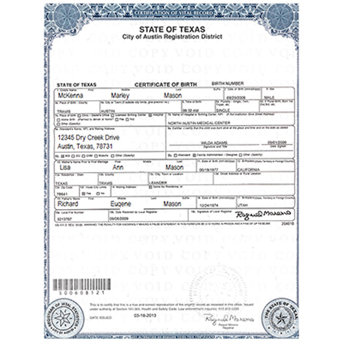 Old Birth Certificate Template New Passport Minors