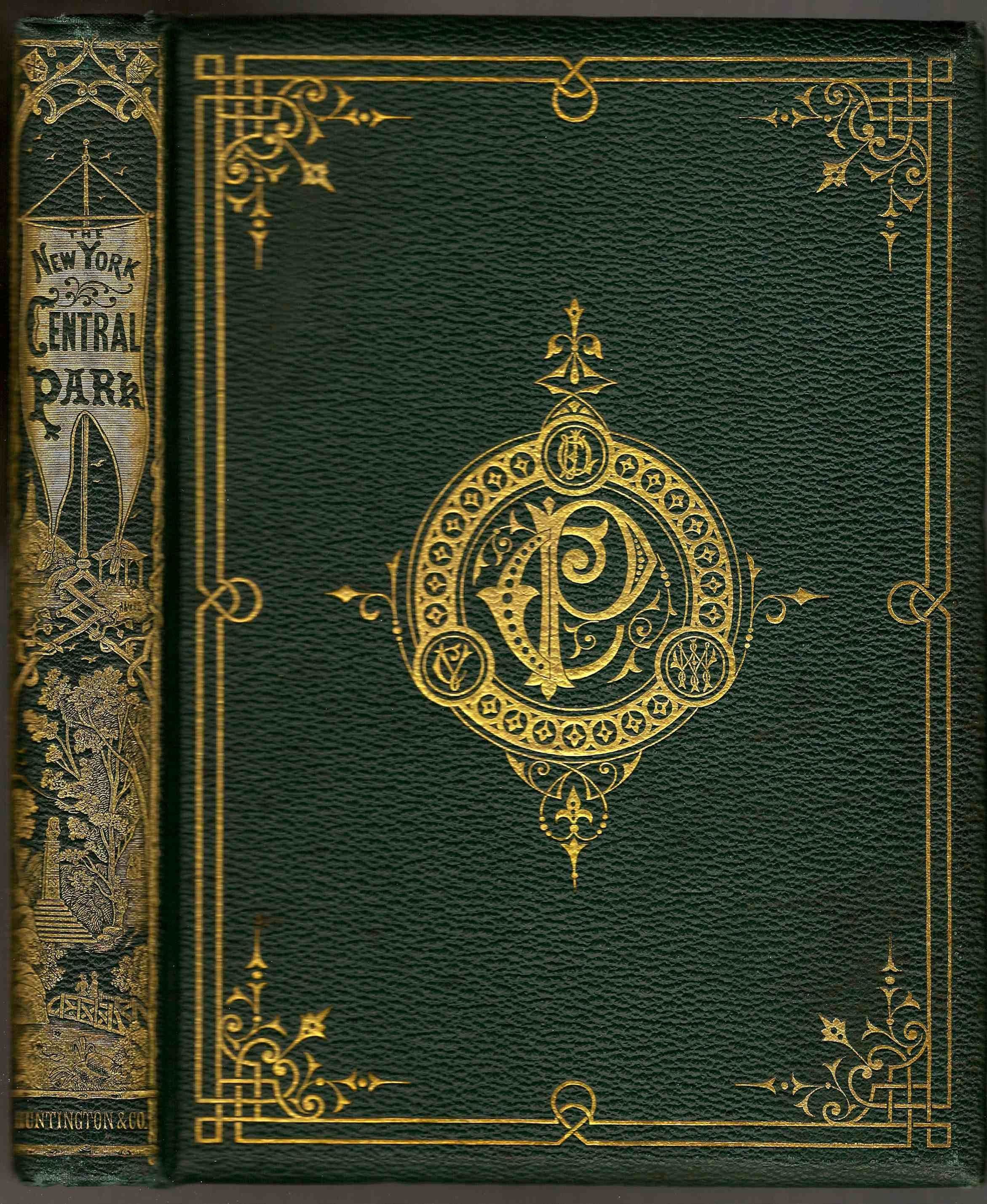 Old Book Cover Template A Description Of the New York Central Park