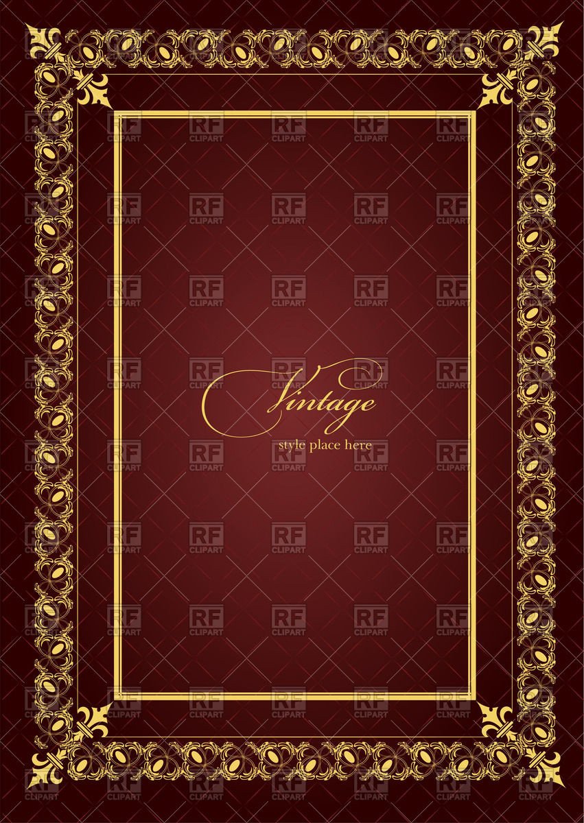 Old Book Cover Template theatrical Brochure or Book Cover Template with Golden