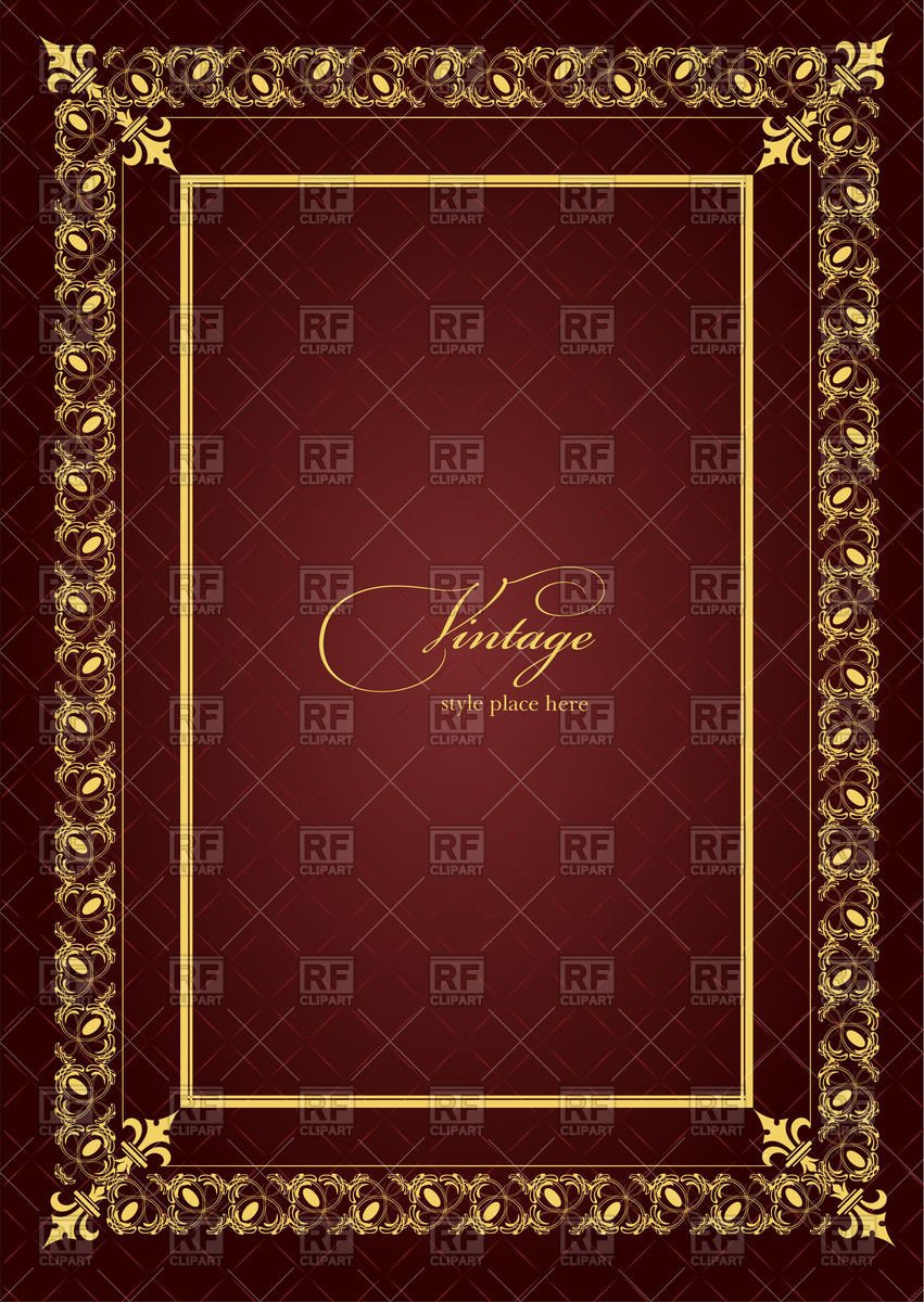 Old Book Cover Template theatrical Brochure or Book Cover Template with Golden
