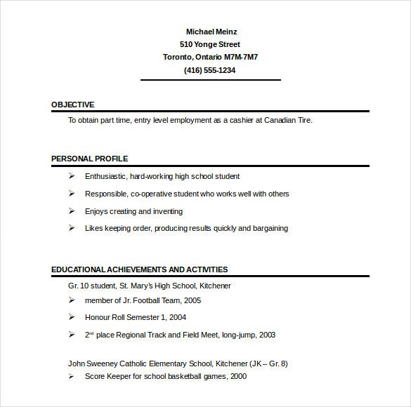 One Page Resume Template 41 E Page Resume Templates Free Samples Examples