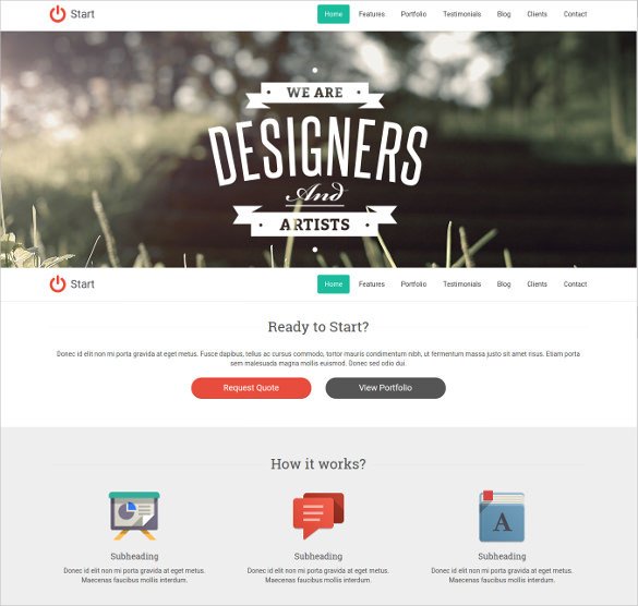 One Page Template Free 37 E Page Website themes &amp; Templates
