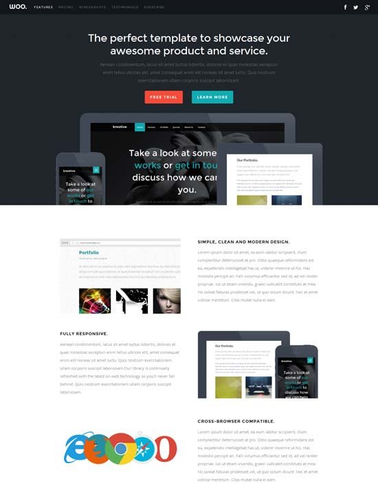 One Page Template Free 70 Best E Page Website Templates Free &amp; Premium