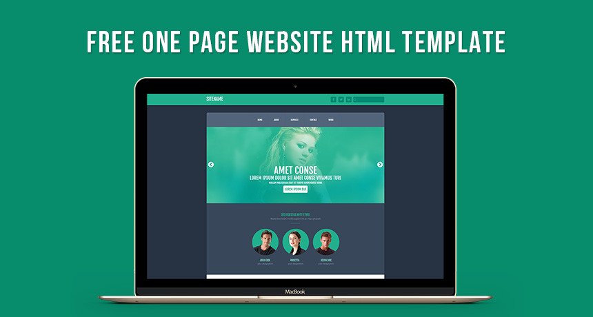 One Page Template Free Free E Page Website HTML Template