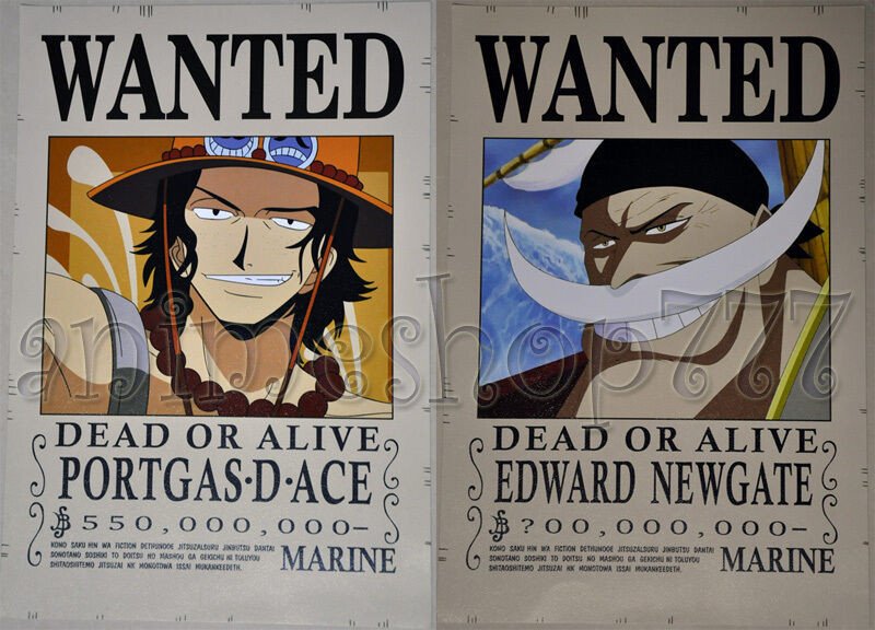 One Piece Wanted Posters 16 5&quot;x11 4&quot; E Piece Wanted Poster Cosplay Luffy Shanks