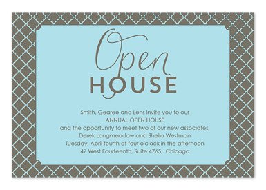 Open House Invites Wording Styled Trellis Corporate Invitations by Invitation