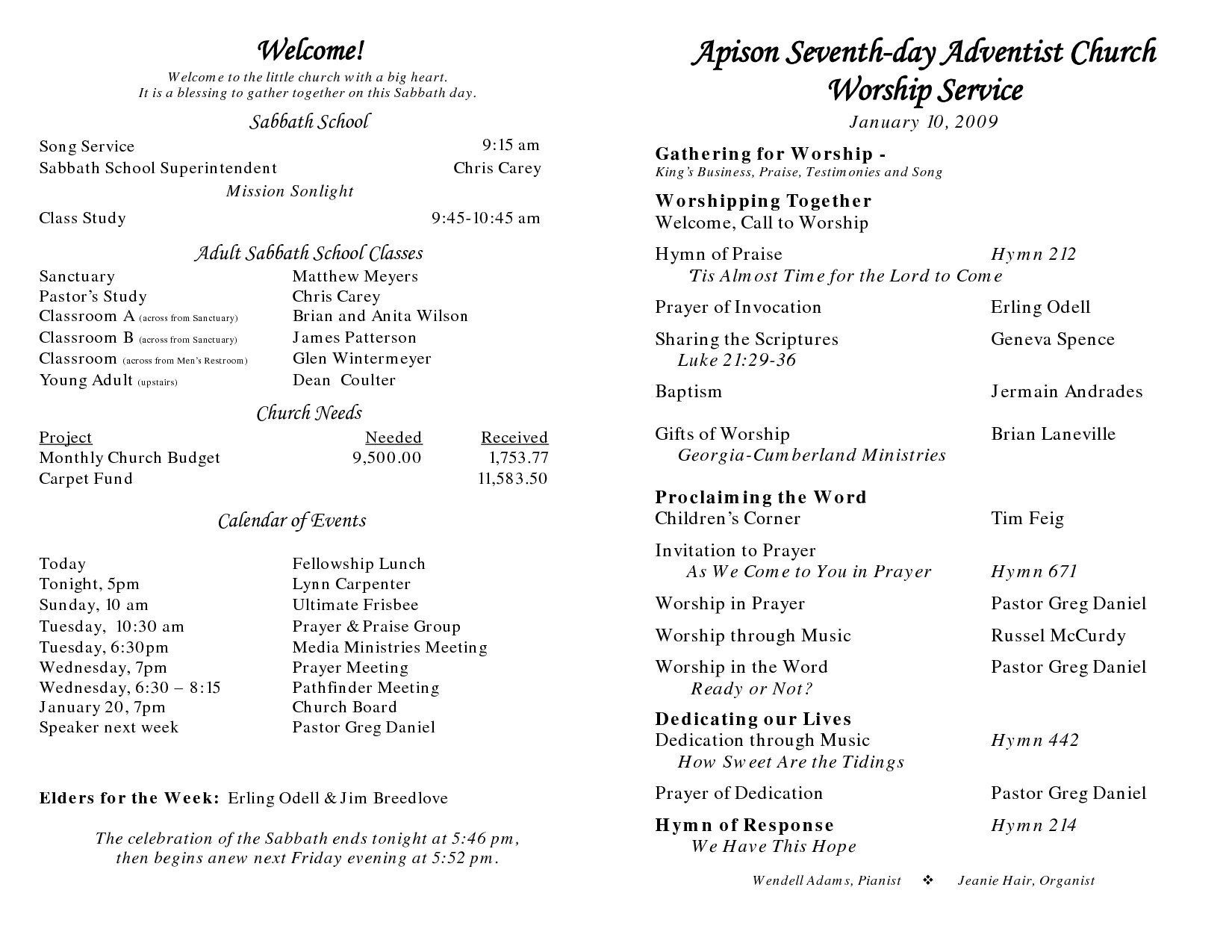 Order Of Worship Service Template Program Template for A Musician Appreciation