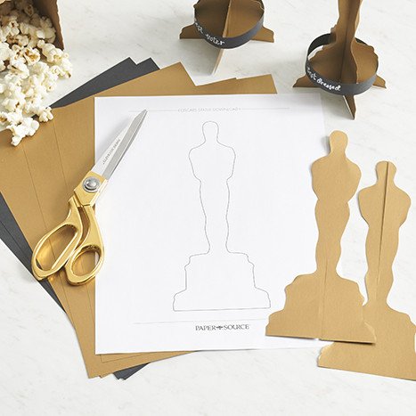 Oscar Statue Template Diy An Award Winning Oscars Party Paper source Blog