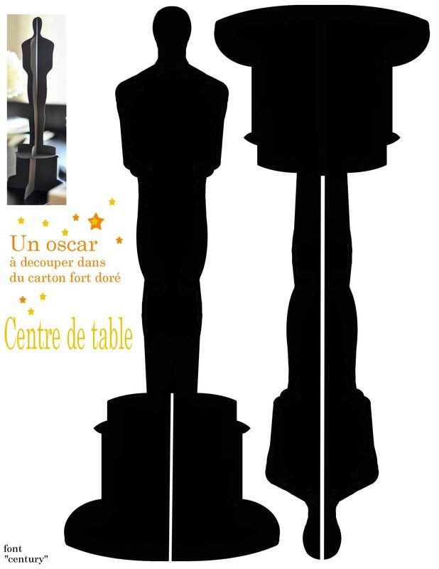 Oscar Statue Template Printable Oscar Statue Craft Ideas Pinterest