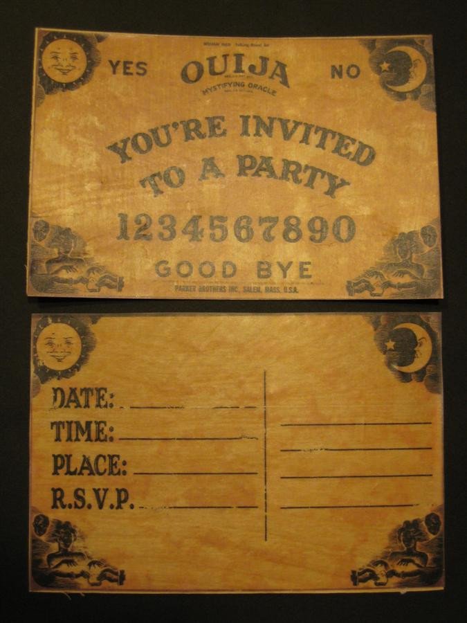 Ouija Board Invitation Template Ouija Board Party Invitation