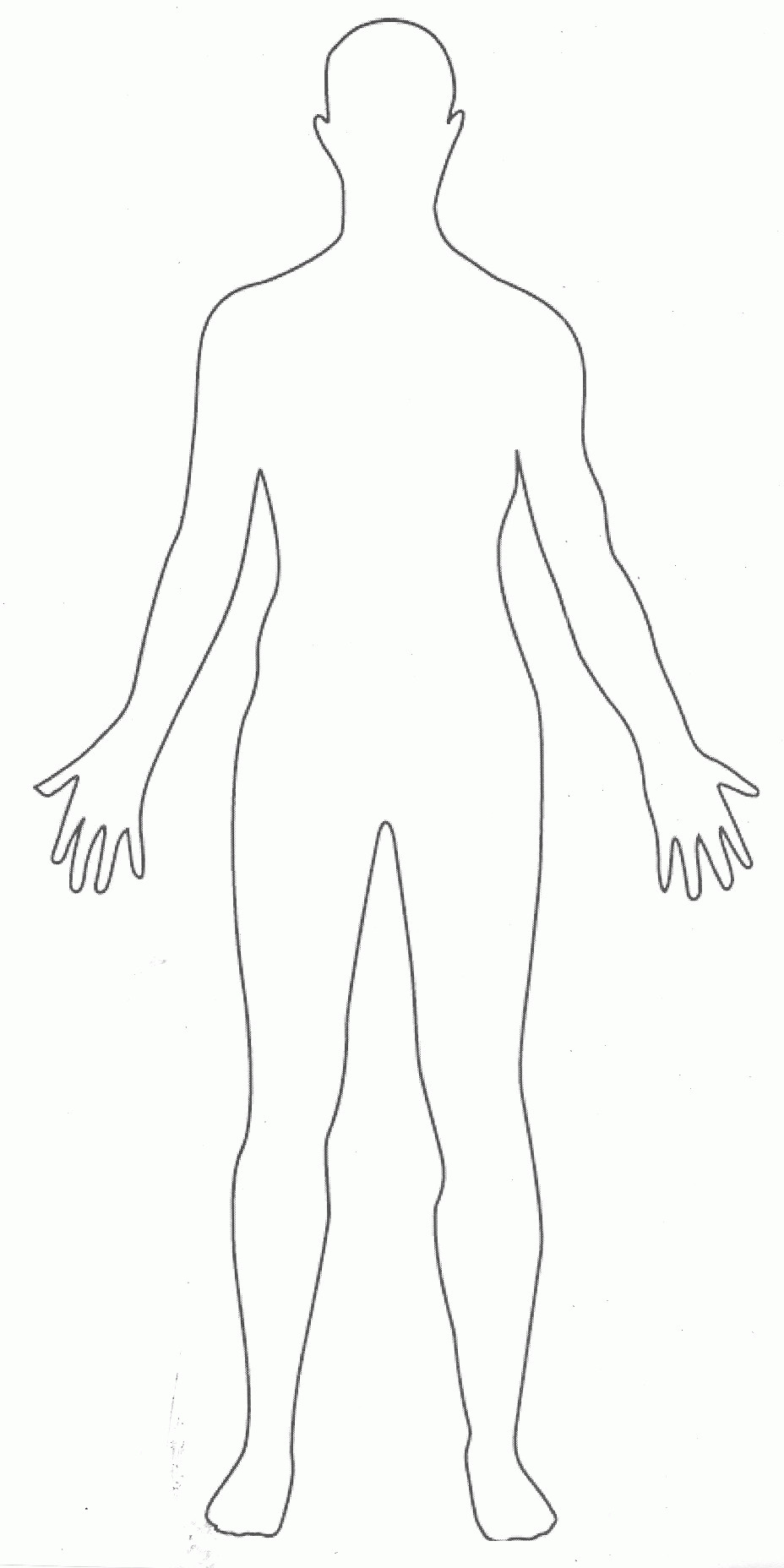 Outline Of A Human Outline Person Coloring Page Coloring Home