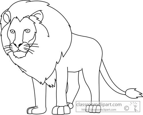 Outline Of A Lion Lion Outline Clipart Clipart Suggest