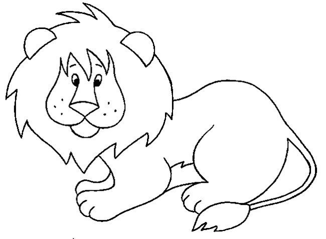 Outline Of A Lion Lion Template Animal Templates