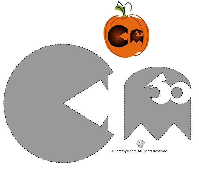 Pac Man Pumpkin Stencil Free Pumpkin Carving Templates