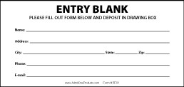 Pageant Entry form Template 2 8&quot; X 5 5&quot; Stock Entry Blank forms From Admit E