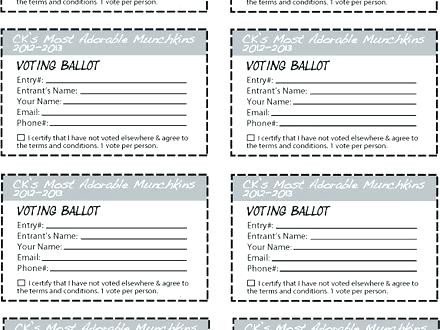 Pageant Entry form Template Ballot Template Excel – Munitycasts