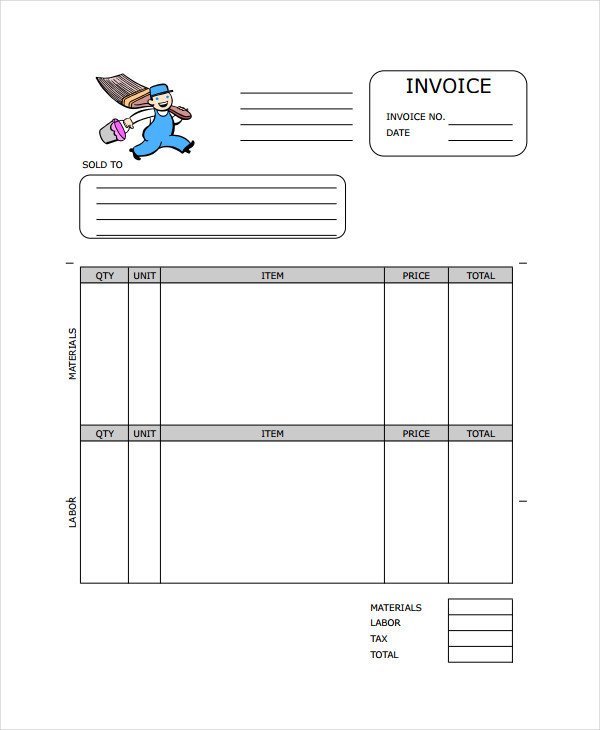 Painting Contract Template Free Download Elegant Painting Invoice Template 10 Free Excel Pdf