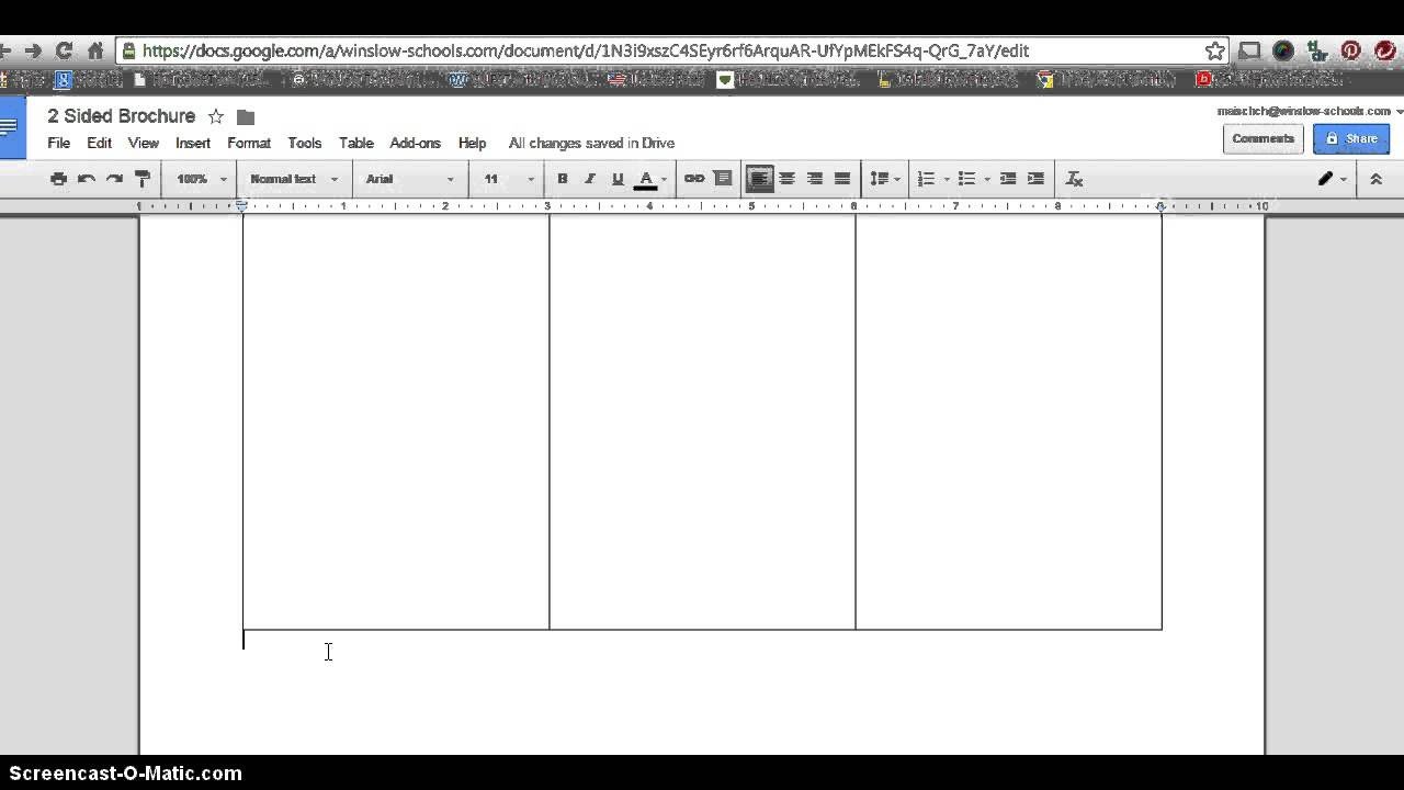 Pamphlet Template Google Docs How to Make 2 Sided Brochure with Google Docs