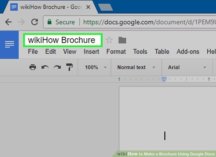 Pamphlet Template Google Docs How to Make A Brochure Using Google Docs with