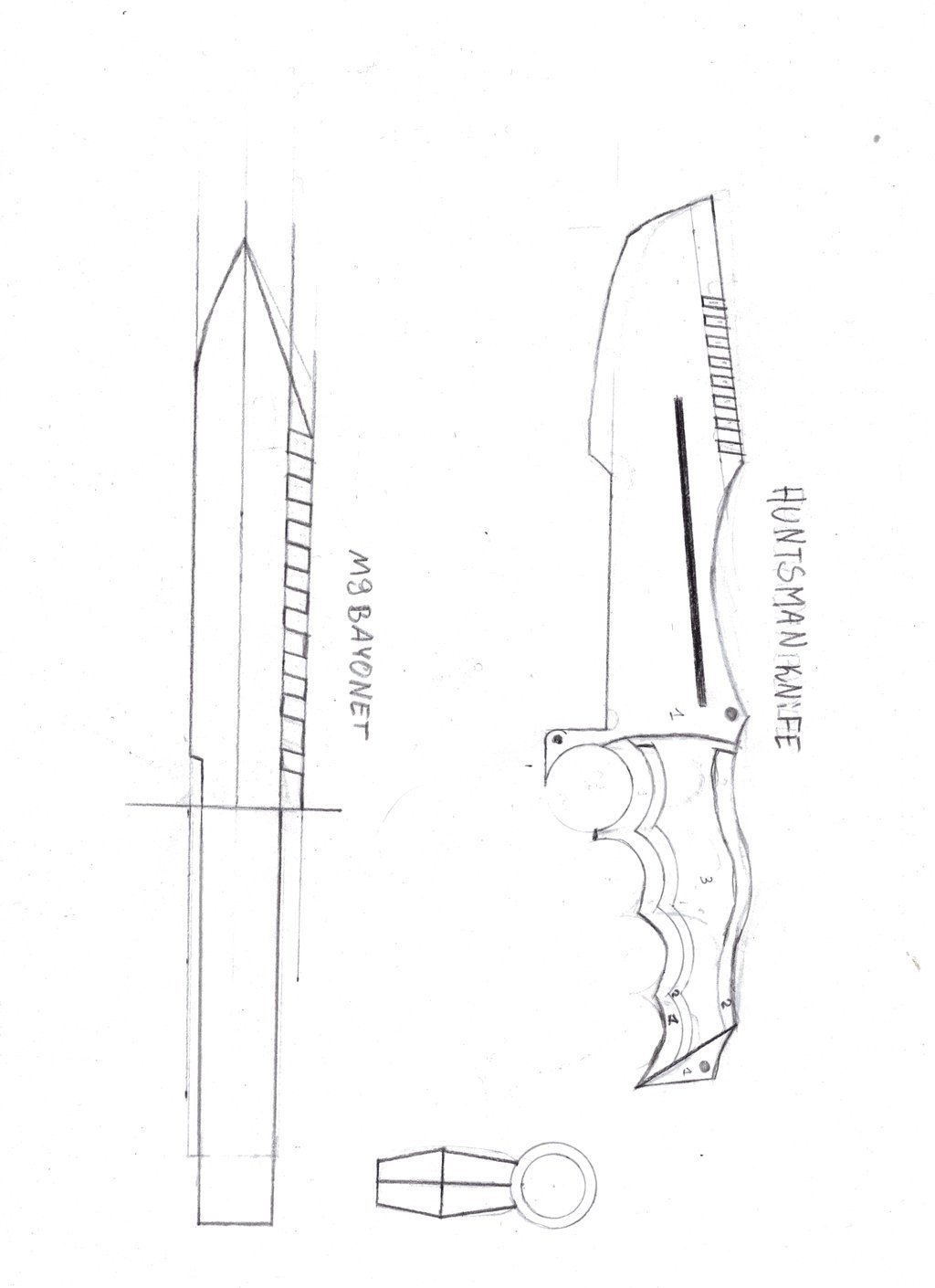 Paper butterfly Knife Template Cs Go Huntsman Knife M9 Bayonet by Stefankar1000 On Deviantart