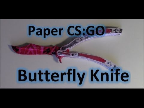 Paper butterfly Knife Template How to Make Paper butterfly Knife Balisong From Cs Go