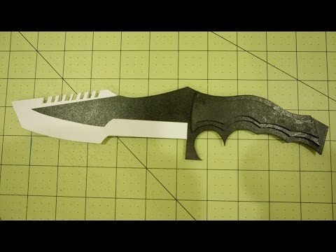 Paper butterfly Knife Template How to Make Paper Cs Go Huntsman Knife