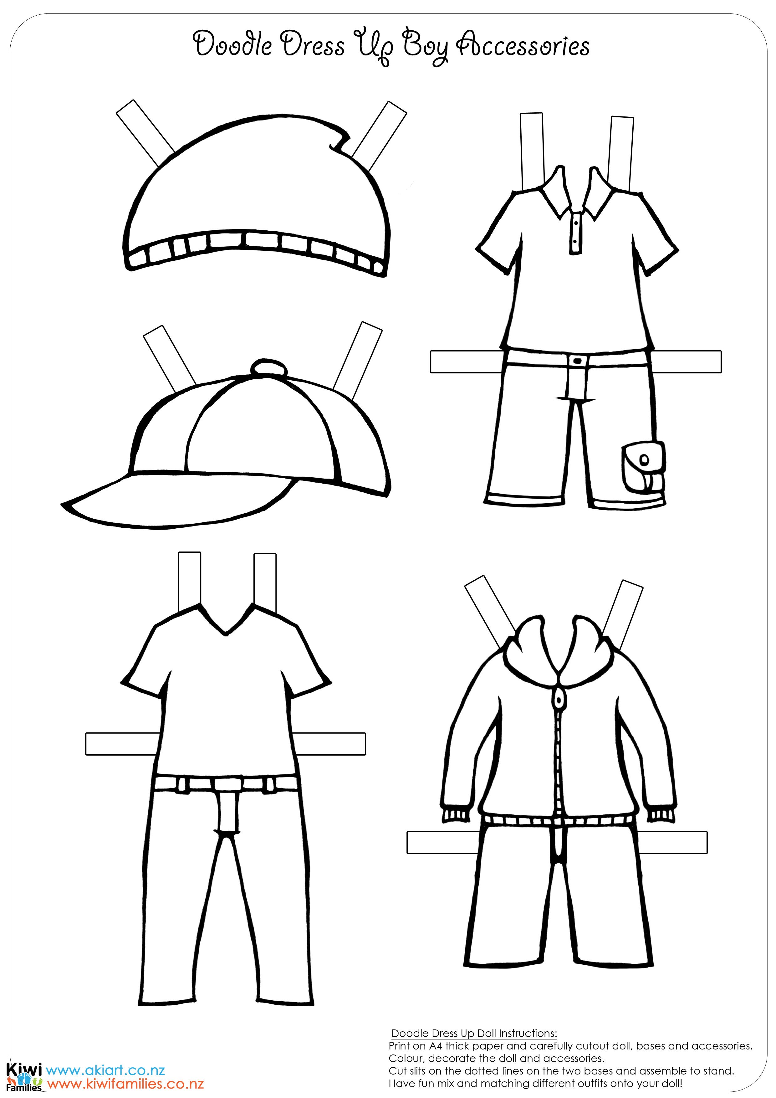 Paper Doll Clothes Template Make Your Own Paper Dolls Kiwi Families