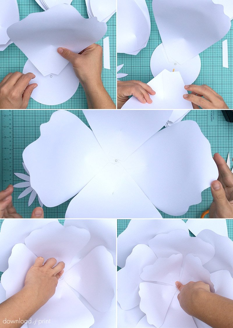 Paper Flower Petal Templates How to Make Giant Paper Roses Plus A Free Petal Template
