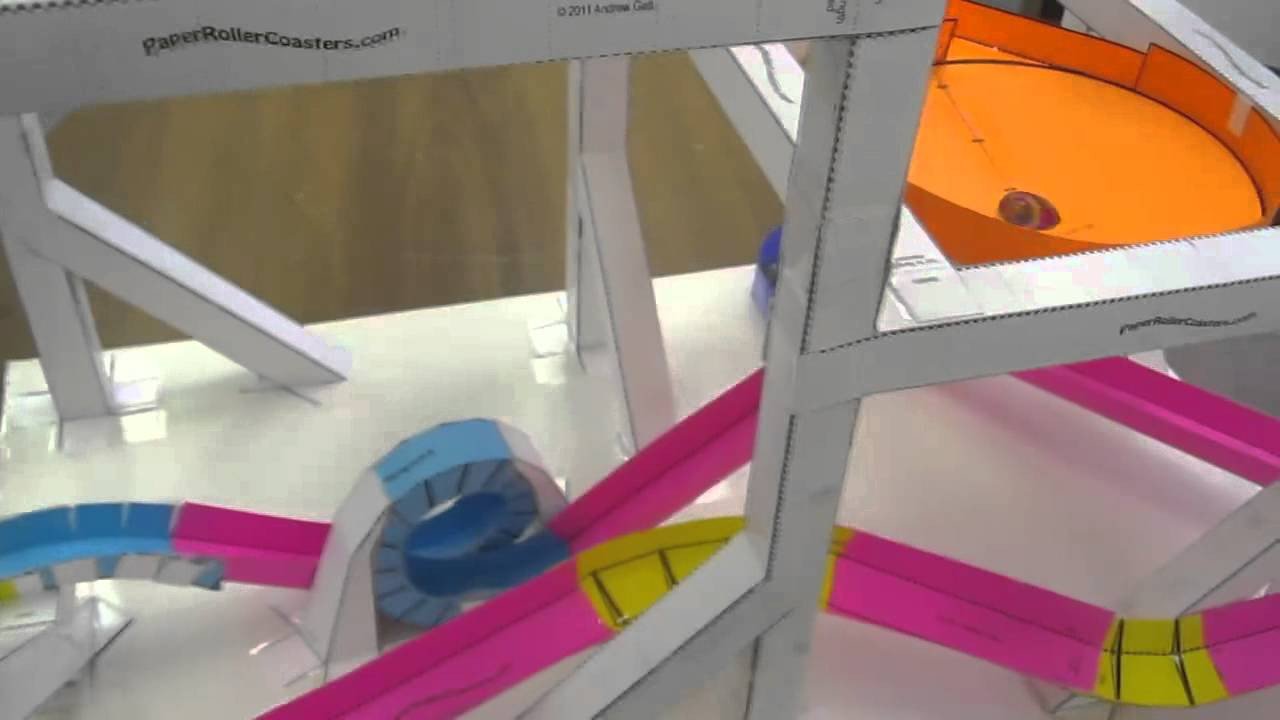 Paper Roller Coaster Printout Double Threat Paper Roller Coaster