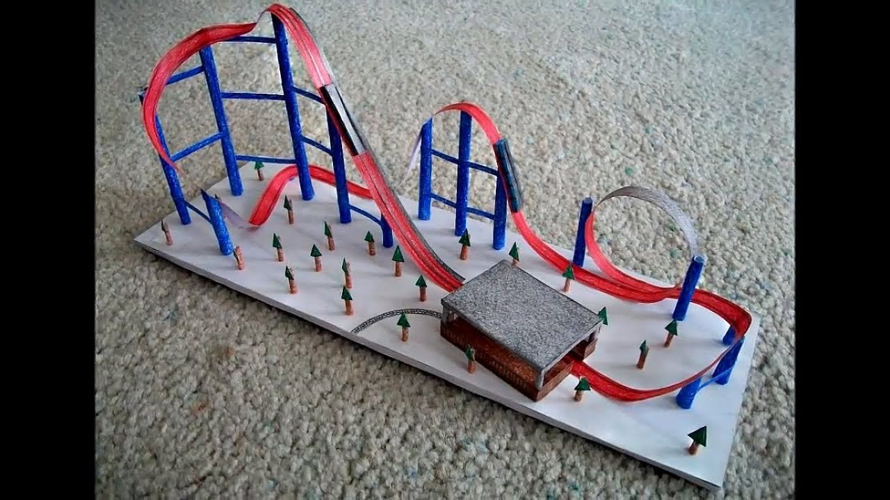 Paper Roller Coaster Printout Paper Model Of A Roller Coaster