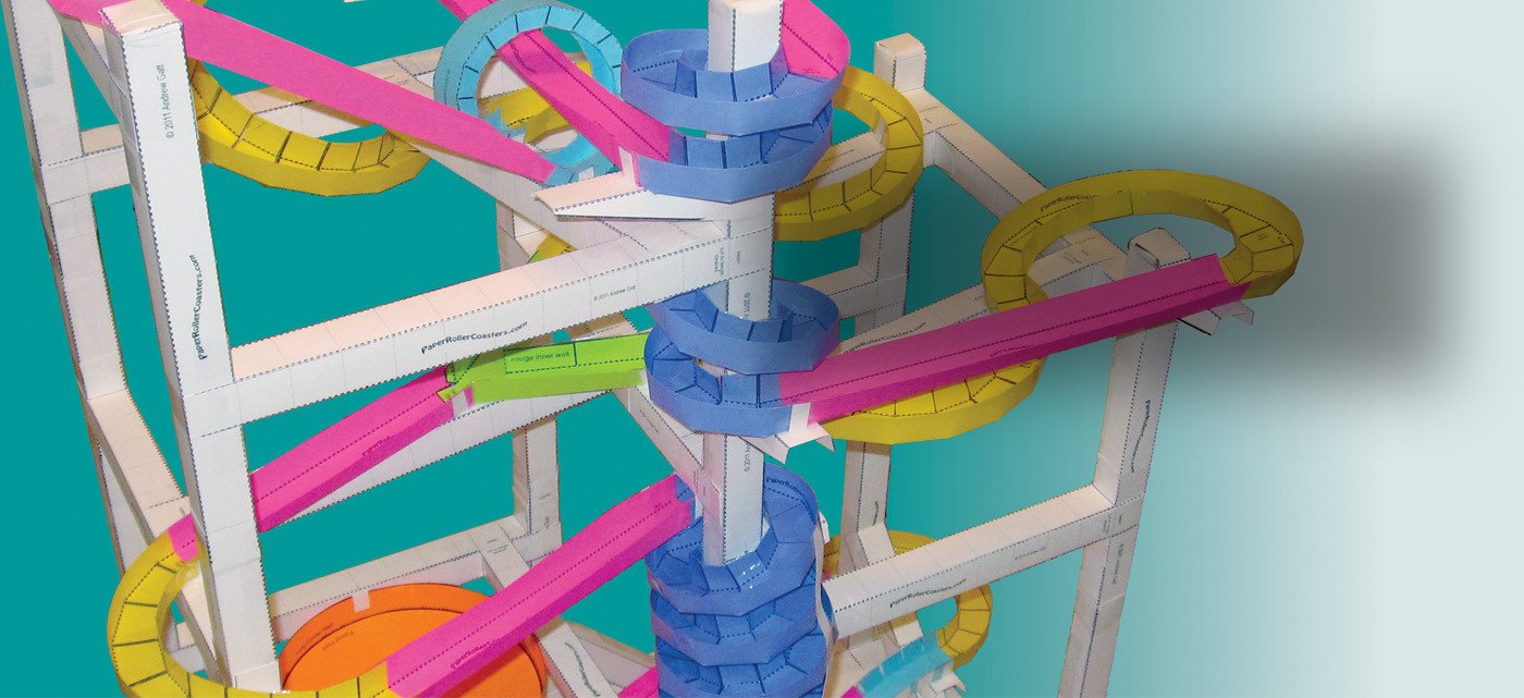 Paper Roller Coaster Printout Paper Roller Coasters