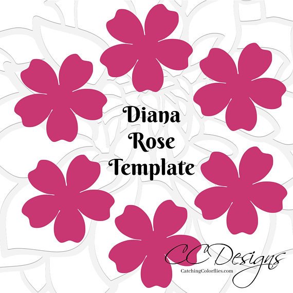 Paper Rose Template Pdf Printable Paper Rose Templates Diy Paper Flowers Printable