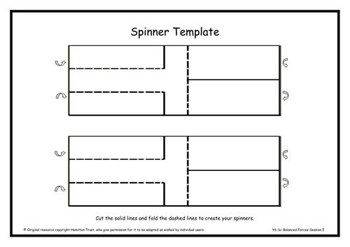 Paper Spinner Template Spinner Investigation by Hamiltontrust Teaching
