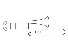 Paper Trumpet Craft Template Trumpet Pattern Use the Printable Outline for Crafts