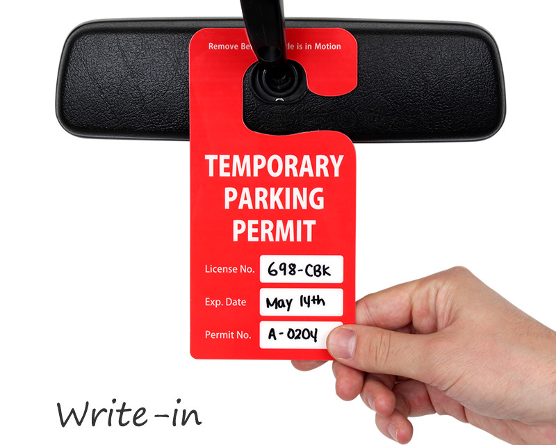 Parking Permit Template Word Custom Parking Hang Tags – See In Action
