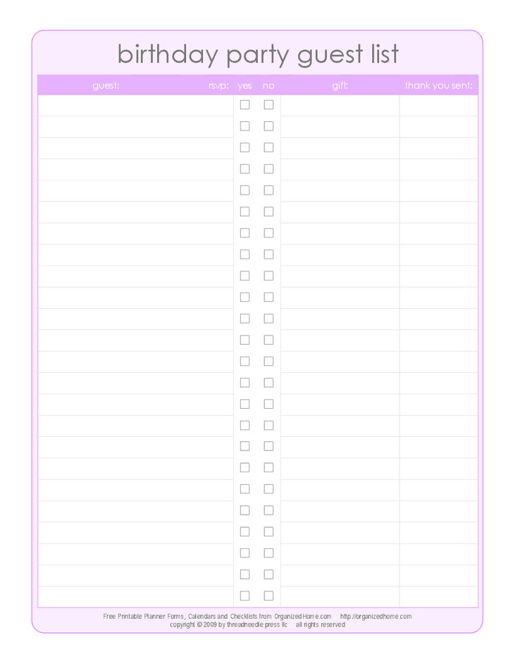 Party Guest List Template 41 Free Guest List Templates Word Excel Pdf formats