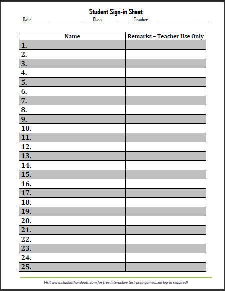 Pass Down Log Template attendance Sign In Sheet with Ment Section