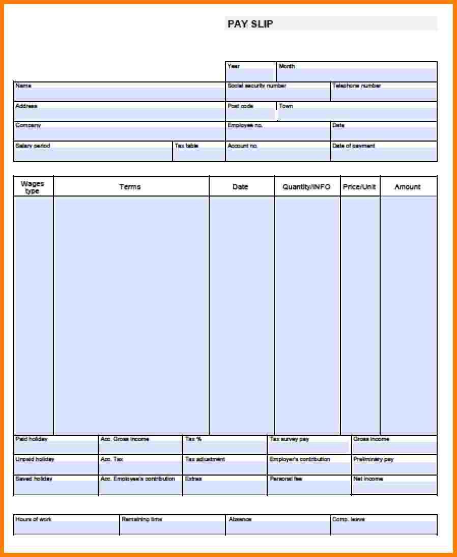 Pay Stub Template Excel 7 Payroll Check Template Excel