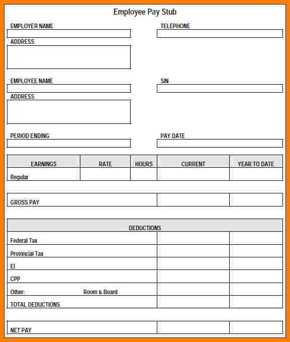 Pay Stub Template Word Document 11 Payroll Check Template Word