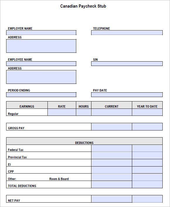 Pay Stub Template Word Document 24 Pay Stub Templates Samples Examples &amp; formats