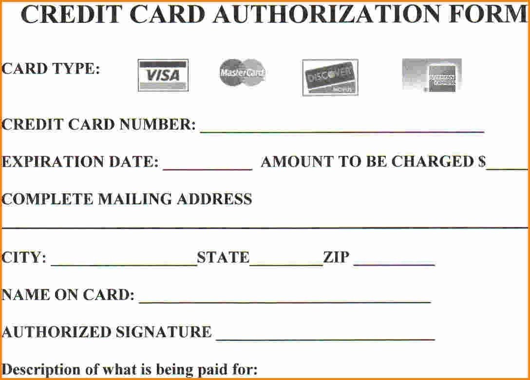 Payment Authorization form Template 25 Credit Card Authorization form Template Free Download