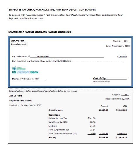Payroll Check Stub Template 25 Great Pay Stub Paycheck Stub Templates