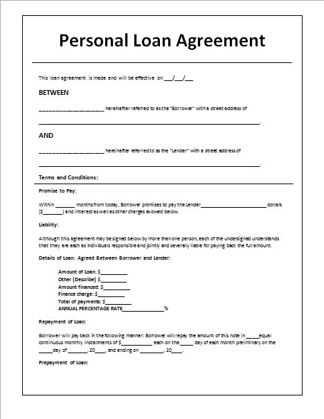 Personal Loan Documents Template 45 Loan Agreement Templates & Samples Write Perfect