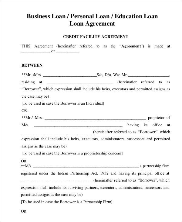 Personal Loan Documents Template Personal Loan Agreement Template