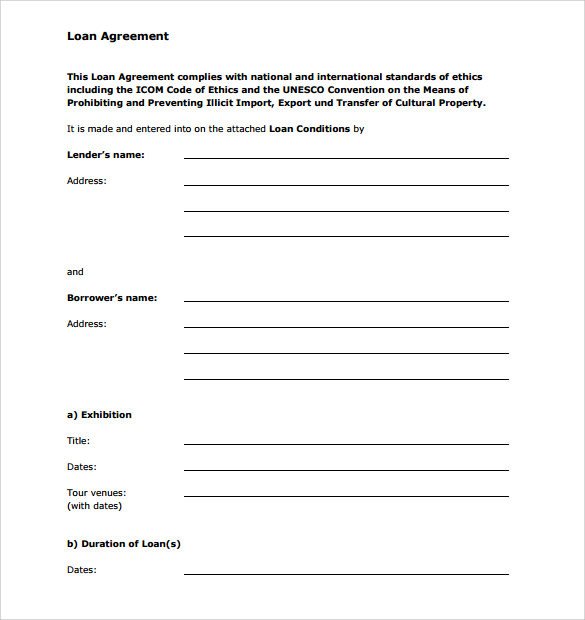 Personal Loan form Template Sample Personal Loan Agreement 6 Free Download Free